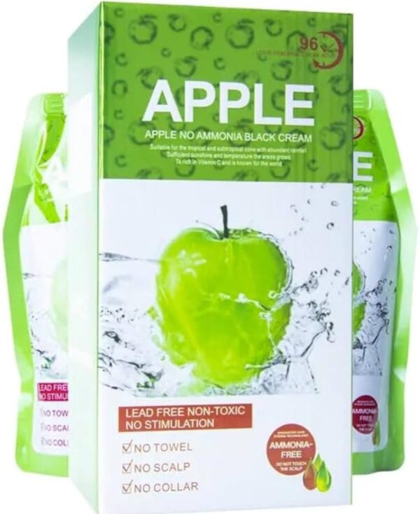 Apple Black Cream Natural Apple Hair Color 96 No Ammonia Black Hair Dye Cream For Women Men