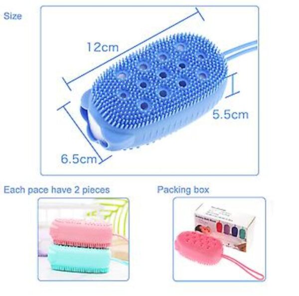 Super Soft Silicone Bubble Bath Brush Double-Sided Soft Deep Cleaning Bubble Bath Sponge Massage Brush Skin Clean Shower Brushes