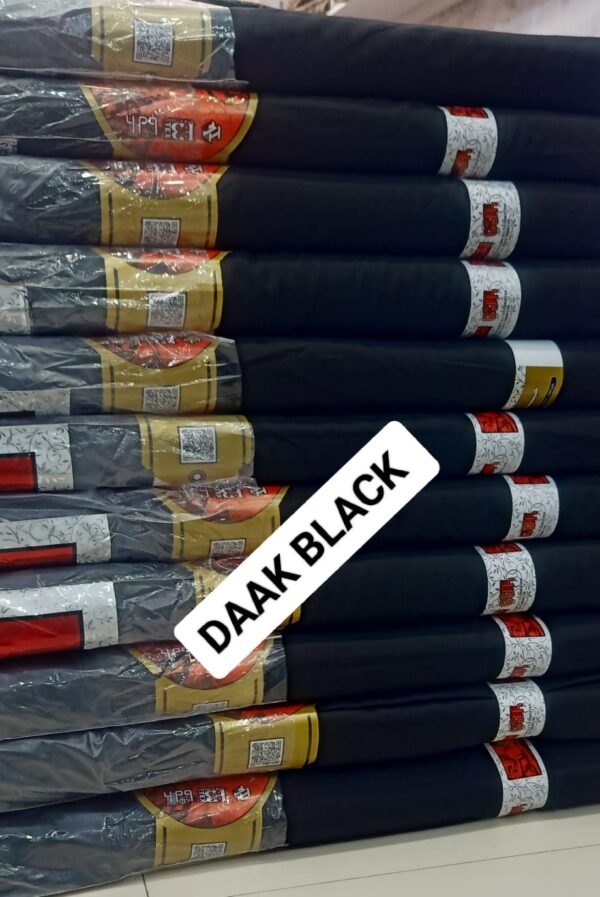Dark Black Wash and Wear(Unstiched) Discounted Offer