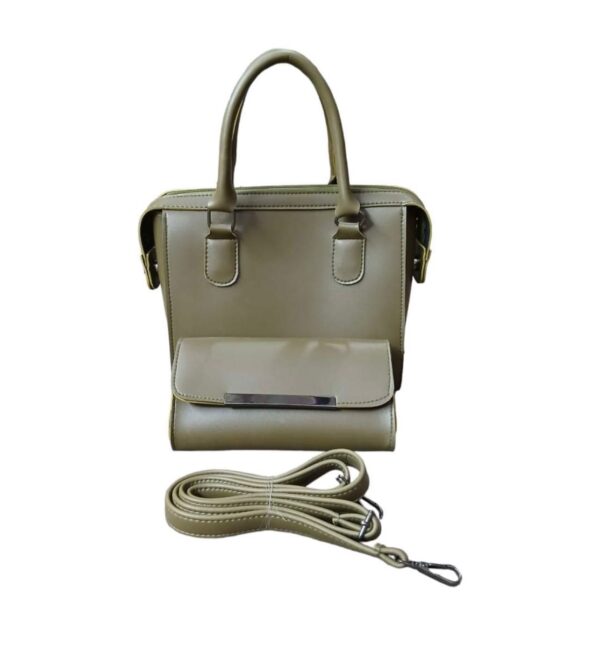 Ladies Leather 2 Piece Hand Bag - Image 8