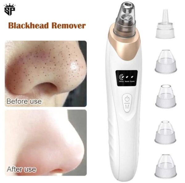 Newest Blackhead Remover Pore Vacuum, Upgraded Facial Pore Cleaner-5 Suction Power, USB Rechargeable Blackhead Vacuum Kit Electric Acne Extractor Tool for Women & Men - Image 6