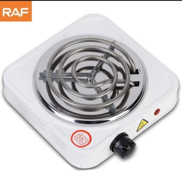 RAF Single Hob 1000 W (1 x 15.5 cm), 5 Power Levels Mobile Stove for Travel and Camping, Infinitely Adjustable Thermostats, Overheating Protection, Portable, White - Image 3