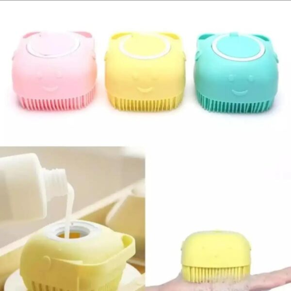 Silicone Massage Bath body Brush With Soap Dispenser, Body Wash Scrubber, Shower Cleaning Exfoliating Brush for Men, Women, Sensitive Dry Skin - Image 5