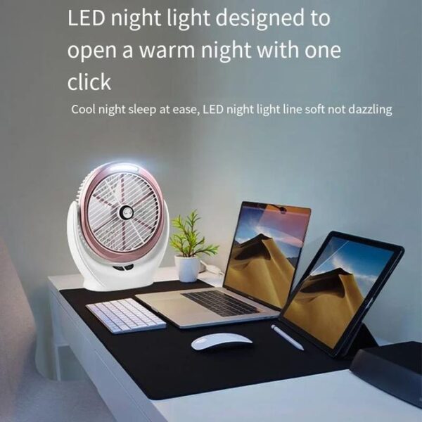 USB Charging Creative Summer Desktop Portable Circulation Table Fan 2 in 1. - Image 6