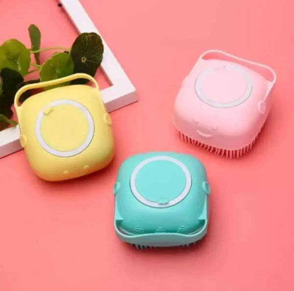 Silicone Massage Bath body Brush With Soap Dispenser, Body Wash Scrubber, Shower Cleaning Exfoliating Brush for Men, Women, Sensitive Dry Skin - Image 2