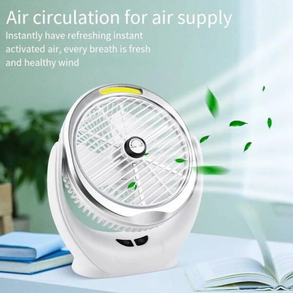 USB Charging Creative Summer Desktop Portable Circulation Table Fan 2 in 1. - Image 2