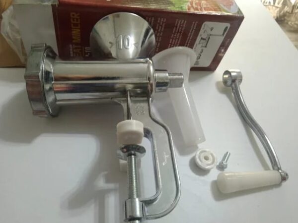 Manual Meat Grinder, Aluminium Alloy Meat Grinder Sausage Stuffer Beef Mincer Table Tool for Home Kitchen, Restaurant, Outdoor, Camping, Hotel, Canteen, Multi-Purpose Beef Mincer - Image 5