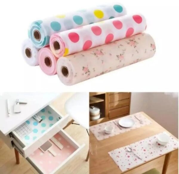 Plastic Non Slip Kitchen Cupboard Liners Drawer mat Shelf Sheets Cabinet mats Waterproof Drawer mat for Kitchen Shelves (45*150 cm) - Image 4