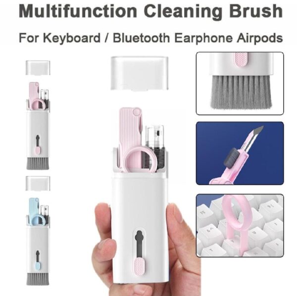 7-in-1 Electronic Cleaner Kit for Airpods Laptop Cleaner, Keyboard Cleaner Kit,Multifunctional Cleaning Tool, Portable Cleaning Kit with Cleaning Pen Brush for iPhone Screen/Keyboard/Headphones