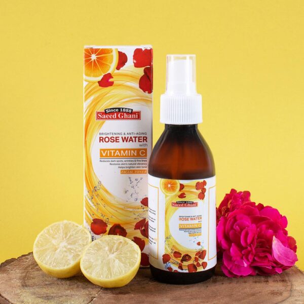 Saeed Ghani Brightening & Anti-Aging Vitamin C Rose Water Facial Toner, 120ml.