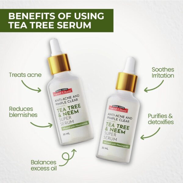 Saeed Ghani Tea Tree & Neem Anti-Acne and Pimple Clear Super Serum 30 ML.
