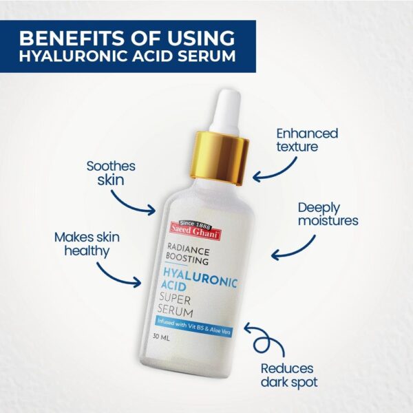 Saeed Ghani Hyaluronic Acid Radiance Boosting Super Serum 30ML. - Image 3
