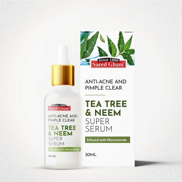 Saeed Ghani Tea Tree & Neem Anti-Acne and Pimple Clear Super Serum 30 ML. - Image 3