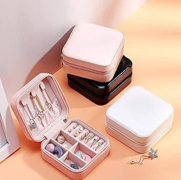 Jewelry Organizer Portable Jewelry Box - Portable Travel Storage Box for Necklace Bracelets Rings Earrings 10 cm x 10 cm x 5 cm - Image 3
