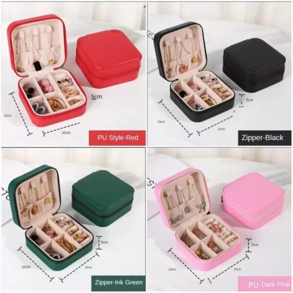 Jewelry Organizer Portable Jewelry Box - Portable Travel Storage Box for Necklace Bracelets Rings Earrings 10 cm x 10 cm x 5 cm