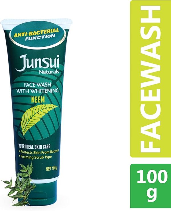 Junsui Naturals Face Wash with Whitening, Neem, 100 g - Image 3