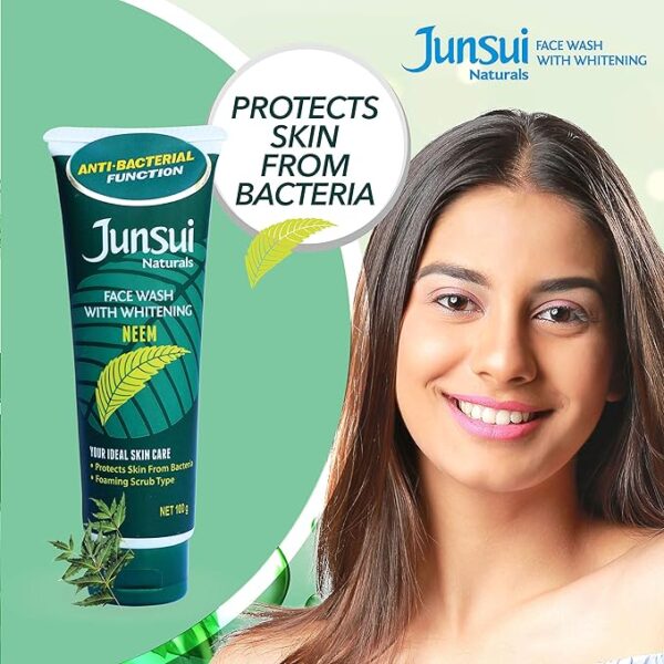 Junsui Naturals Face Wash with Whitening, Neem, 100 g