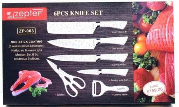 Zepter Home Hero Knife Set of 6 with sharp corner blades - Image 2