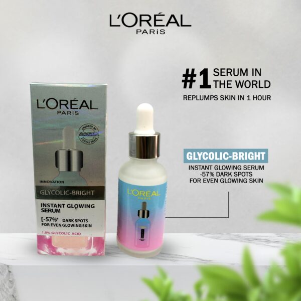 L'Oreal Paris Glycolic Bright Glow Serum 30 ml, # 1 Serum in the World