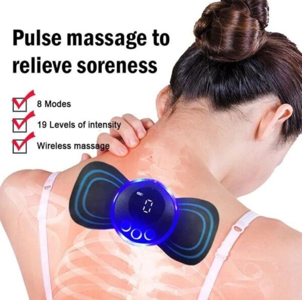 EMS Mini Butterfly Massage Pad| Neck, Back & Body Pain Relief Massager - Image 3