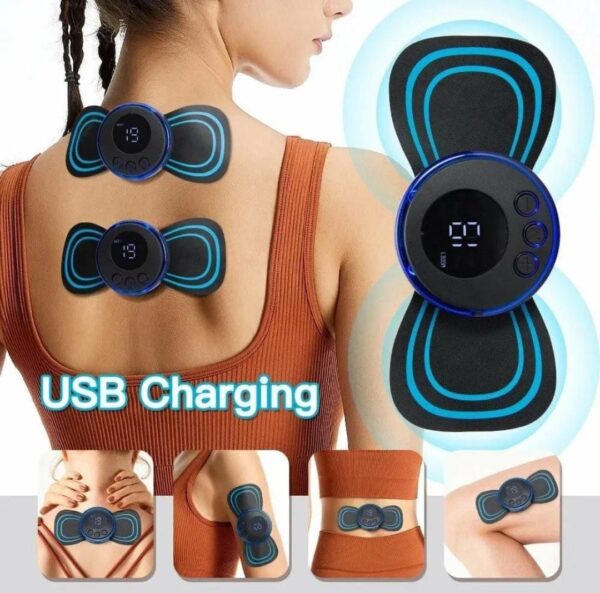 EMS Mini Butterfly Massage Pad| Neck, Back & Body Pain Relief Massager - Image 2