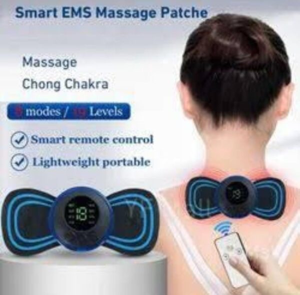 EMS Mini Butterfly Massage Pad| Neck, Back & Body Pain Relief Massager - Image 4