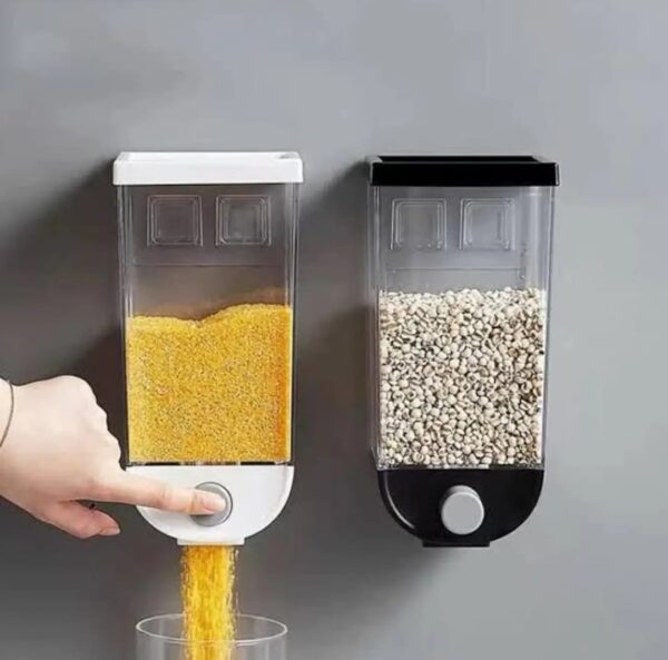 Kitchen Food Storage Container Wall Mounted Cereal Dispenser, Airtight Food Storage Containers Dry Food Dispenser Food Tins Grains Candy