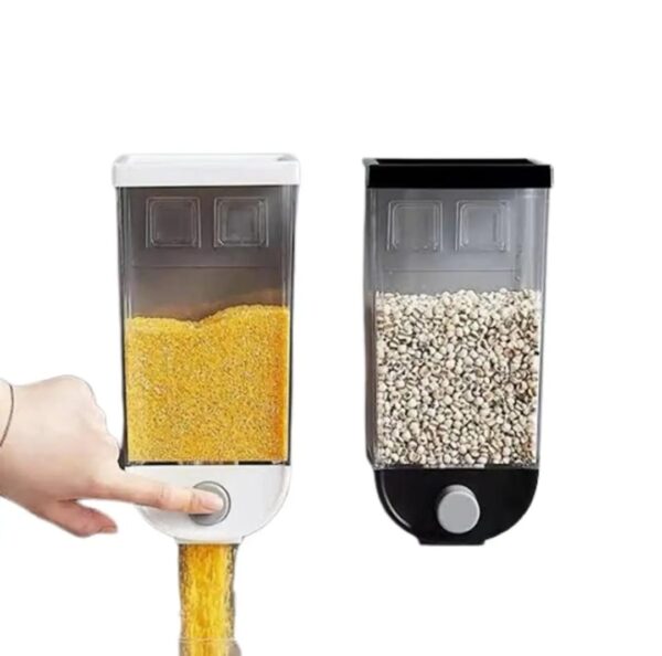 Kitchen Food Storage Container Wall Mounted Cereal Dispenser, Airtight Food Storage Containers Dry Food Dispenser Food Tins Grains Candy - Image 2