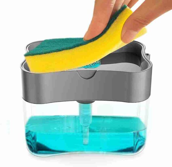 Soap Pump Dispenser and Sponge Holder for Kitchen Sink Dish Washing Soap dispenser - Image 6