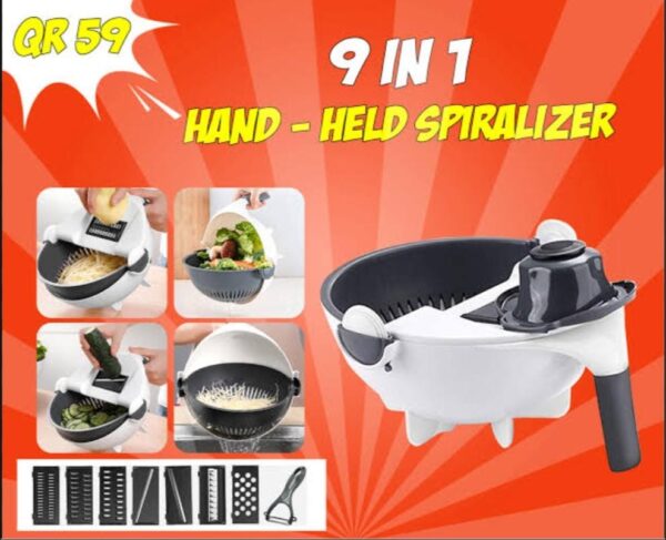 Vegetable Cutter Hand-Held Spiralizer 9 in 1 - Image 4