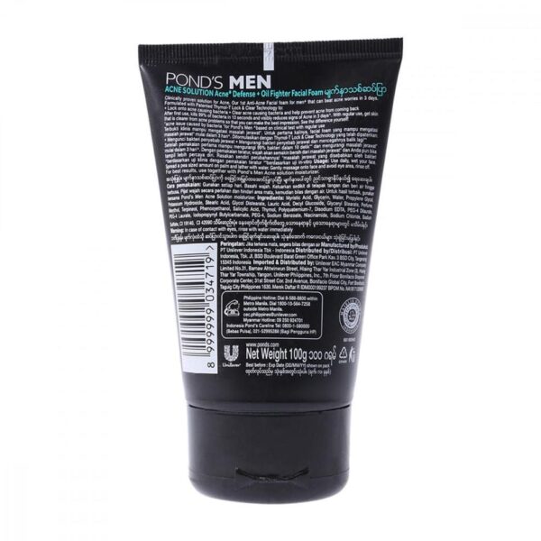 Pond's Men Acne Solution Facial Foam 100g - Image 2