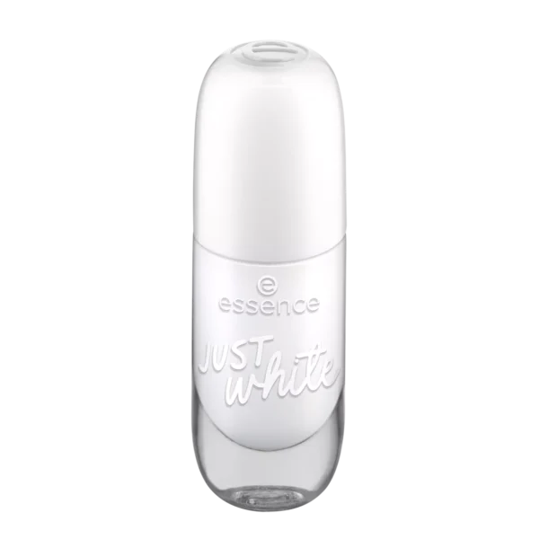 Essence gel nail colour, gel lacquer, nail polish, no. 33 JUST white, white, express result, long- - Image 3