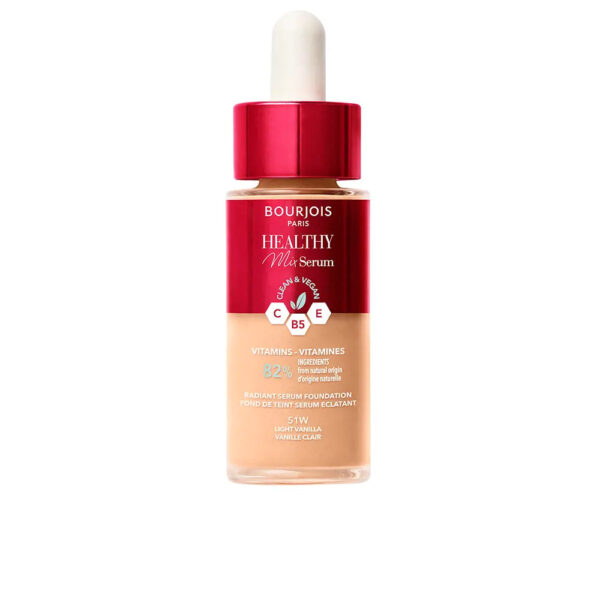 BOURJOIS HEALTHY MIX SERUM FOUNDATION MAKEUP BASE 51 LIGHT VANILLA - Image 3