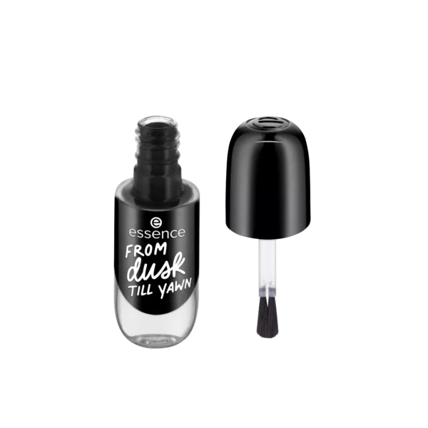Essence Gel Nail Colour, Gel Polish, No. 46 from Dusk Till Yawn, Black, Long-Lasting,