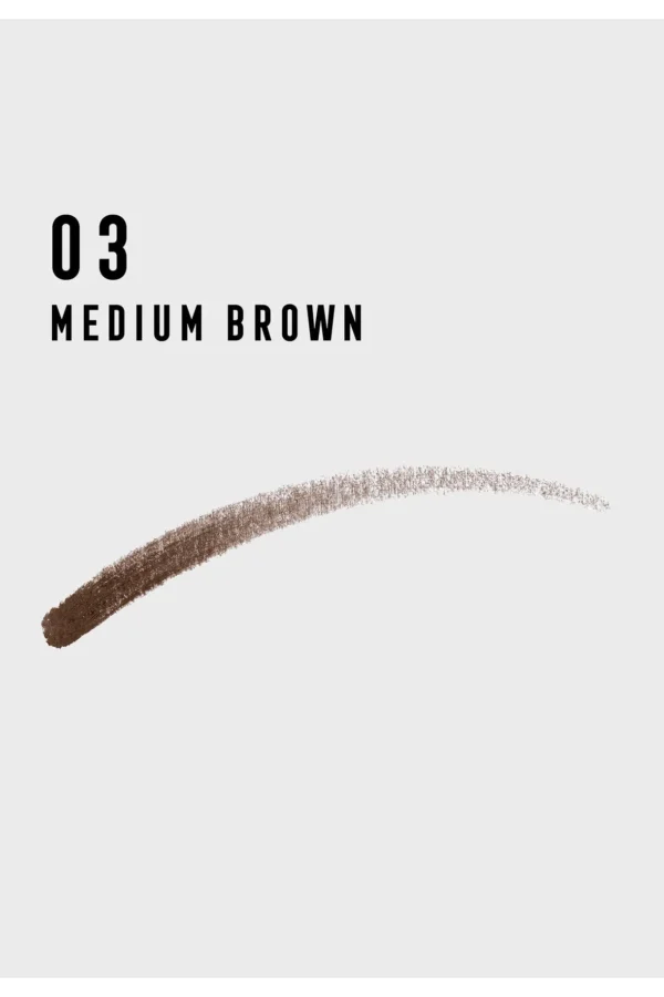 Max Factor Eyebrow Pencil Real Brow Fill & Shape - 03 Medium BROWN: - Image 3