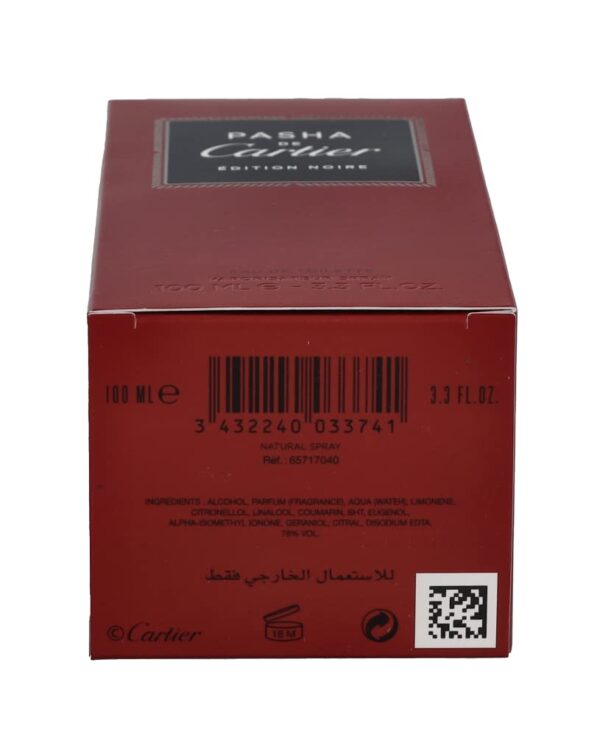 CARTIER Pasha de Edition Noire for Men 100ML Eau de Toilette Spray: - Image 3