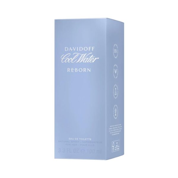 Davidoff Cool Water Reborn Eau de Toilette – Floral Woody Women's Perfume 100ML: - Image 2