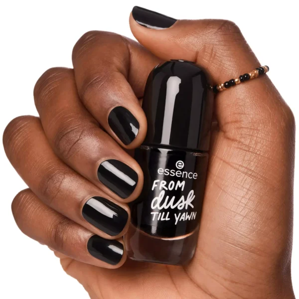 Essence Gel Nail Colour, Gel Polish, No. 46 from Dusk Till Yawn, Black, Long-Lasting, - Image 5