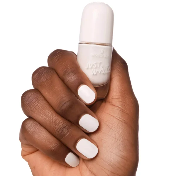 Essence gel nail colour, gel lacquer, nail polish, no. 33 JUST white, white, express result, long- - Image 5