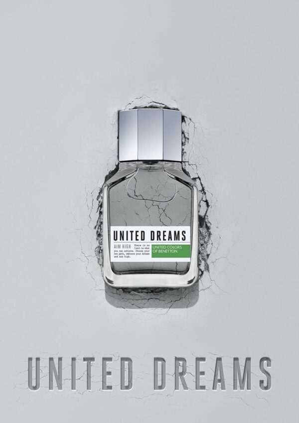 United Colors of Benetton United Dreams Eau de Toilette Spray for Men, Aim High, 200ML: - Image 2