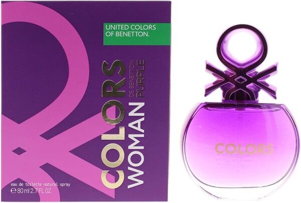 Benetton Purple Eau de Toilette Spray for Women, 2.7 Ounce 80ML: - Image 5