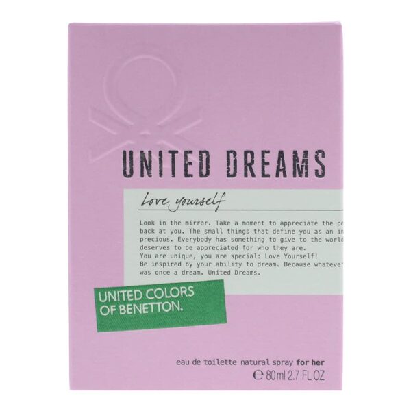 Benetton United Dreams Love Yourself Eau de Toilette Spray for Women, 2.7 Ounce 80ML: - Image 3