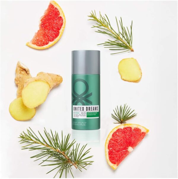 United Colors Of Benetton United Dreams Be Strong Deodorant Spray 150ml For Men - Image 5