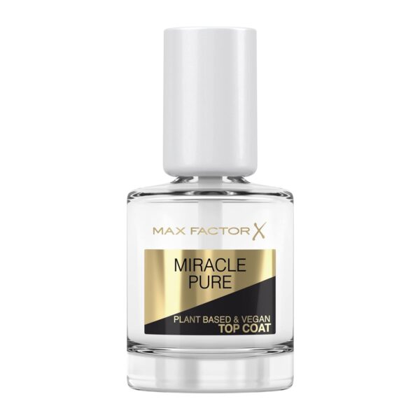 Max Factor Miracle Pure Nail Care Vegan Top Coat 12 ml - Image 3