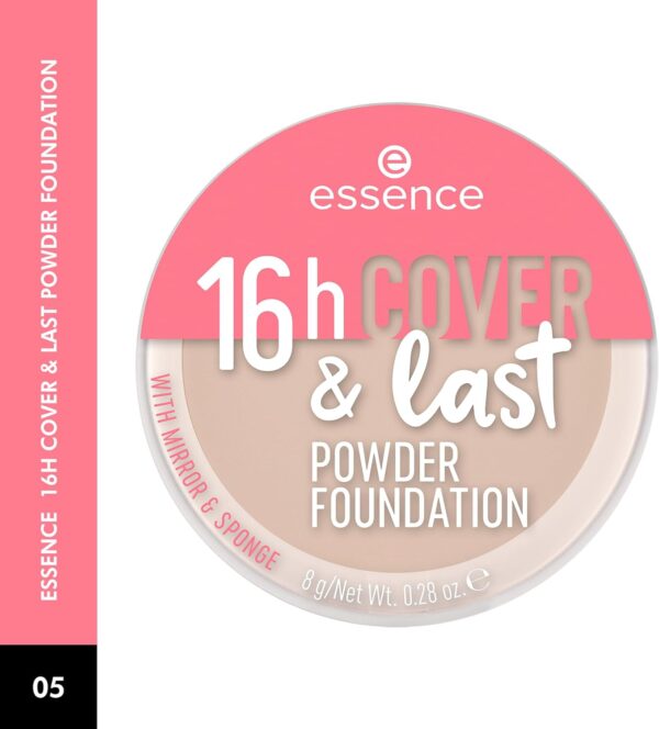 Essence 16H Cover & Last Powder Foundation 05, Classic Vanilla - Image 5