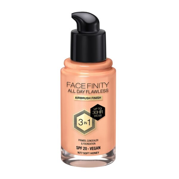 Max Factor - Facefinity All Day Flawless Foundation - N77 Soft Honey - Image 3
