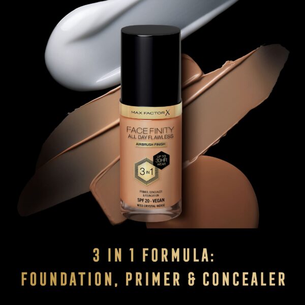 Max Factor - Facefinity All Day Flawless Foundation - W33 Crystal Beige see - Image 3