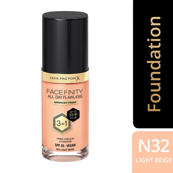 Max Factor - Facefinity All Day Flawless Foundation - N32 Light Biege 30ml