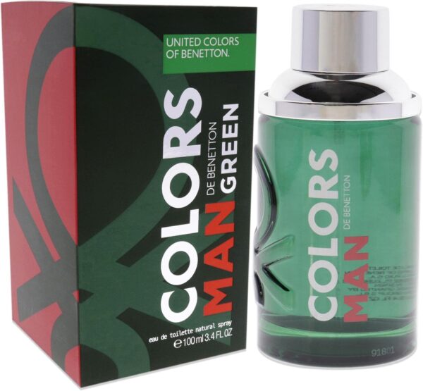 Benetton Colors Man Green Eau De Toilette 60ml Spray For Him: - Image 3
