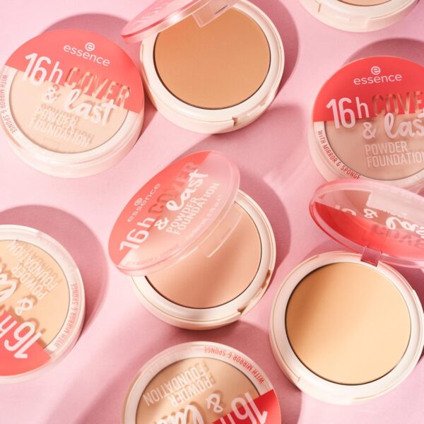 Essence 16H Cover and Last Powder Foundation, 01 Shade, 934851 Porcelain - Image 4